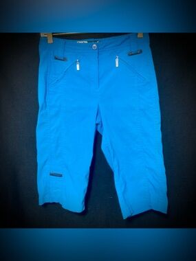 🏌‍♀Jamie Sadock Bermuda Golf Shorts Size 2 Bright Blue Zip Pocket Stretch